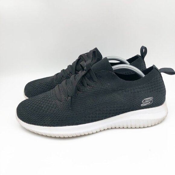 SKECHERS Ultra Flex Statements Sneakers Black Slip On Womens 8.5 - Picture 4 of 8